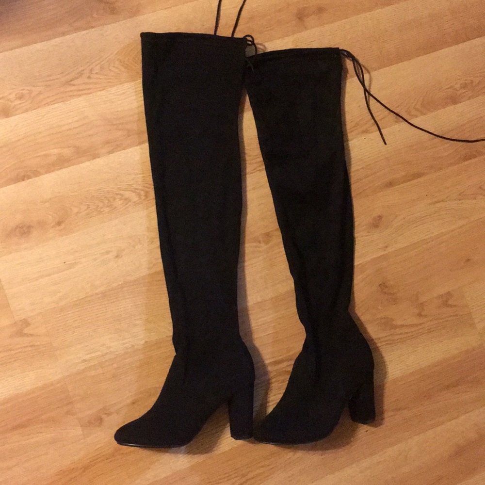 Black over the knee boots